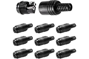 KUOQIY 10 Pezzi Prese per Altoparlanti DIN a 2 Pin, Connettore Cavo per Altoparlante HiFi a 2 Pin con Terminali a Vite e Protezione Antipiega, con Cacciavite, per Altoparlanti HiFi