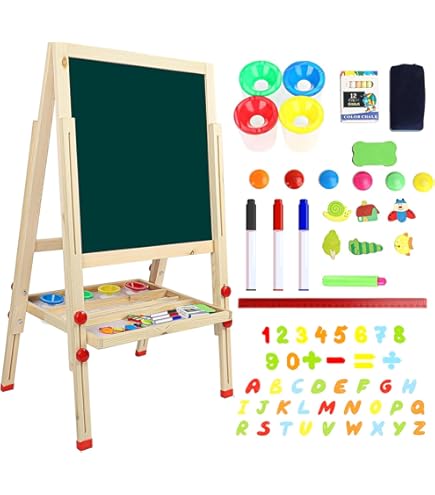 Kinder Staffelei 3in1 - Maltisch Mit Kreide-, Whiteboard & Papierrolle