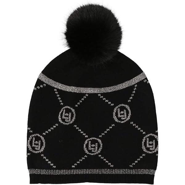 Neverless Berretto Donna In Maglia Con Pompon Pelliccia E Fodera In Pile - Taglia Unica 50-59 Cm, Effetto Glitter