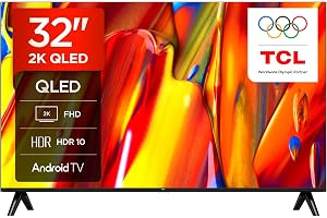 TCL 32V5C Smart QLED Direct 32 tum Full HD LED-TV med Android TV och HDR, kompatibel med Google Cast och Google Home Slim Des