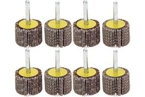 Utoolmart - Ruote con mandrino con testa abrasiva da 35 mm, per levigatura, lucidatura, lucidatura, kit di accessori rotanti utilizzati per smerigliatura, 8 pezzi