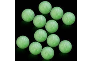 VinBee 12 Pack Glowing Golf Balls Luminous Night Golf Balls Glow in The Dark Best Hitting Tournament Fluorescent Golf Ball Long Lasting Bright Luminous Balls NO LED Inside