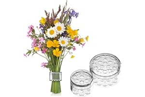 CTYVIOR Spiral Ikebana Stem Holder, DIY Bouquet Twister Flower Arrangement Holder,Spiral Stem Holder for Vases,Spiral Flower Stem Holder,Stem Holder of Wedding Home Romantic Decor (Clear, S+L)