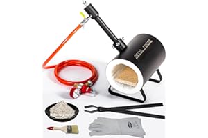 DEVIL-FORGE Forge à Gaz Propane modèle DFS avec 1 Brûleur DFP (80.000 BTU) pour Couteliers, Maréchaux-Ferrants et Forgerons, Fabrication Couteaux, Forgeage Métaux, Efficace et Économique