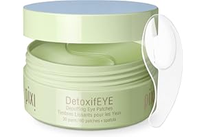 Pixi Beauty DetoxifEYE Eye Patches | Patchs Yeux à l’Acide Hyaluronique, Caféine, Concombre et Or | Patchs Hydrogel Défatigants et Hydratants | 30 Paires / 60 Patchs