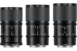 SIRUI Saturn 35mm, 50mm, 75mm T2.9 1.6X Objectif Anamorphique Plein Format en Fibre de Carbone, Objectif Ciné pour Appareils Photo à Monture E, Moins de 500 g (Neutral Flare)