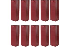 DonDon 10 borse sacchetti di bottiglie, sacchetti regalo per vino, prosecco e champagne