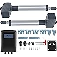 CO-Z ADSW4 Automatic Gate Opener Kit, Dual Swing Gate Openers for Doors up to 600kg 6m, Electric Driveway Gate Openers with Remote Kit Infrared Sensors Equipped Solar Battery Charging Compatible