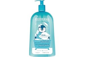 BIODERMA ABCDerm seifenfreies schäumendes Gel - sanfte Reinigung für Gesicht, Körper und Haare - für normale Baby- und Kinderhaut - bewahrt das Gleichgewicht der Haut - Pumpflasche 1 l