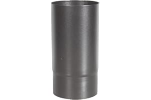 CHIMFIT 5" X 250mm Length Black Vitreous Enamelled Flue Pipe For Wood Burning Stove