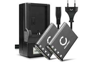 CELLONIC® 2X Batería Li-40b Li-42b Compatible con Olympus VR-310, DS-7000, VH-210, VR-320, FR-4000, FE-230, Tough TG-310, FE-20, 700mAh + Cargador rápido bateria de Repuesto Pila