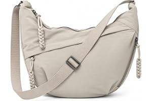 Lyrovo Travel Crossbody Crescent Bags for Women Over Shoulder Purse with Zipper Half Moon Sling Bag & Waist Ba...