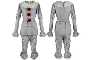 PW TOOLS Halloween Effrayant Femmes Hommes Costume Ensemble, pour Halloween Effrayant Minion Costumes Pennywise Costumes Dress Up, Rôle Et Carnaval Cosplay, S-3XL Adulte Plus Taille