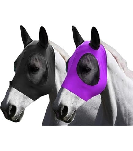 Masque Anti-mouches Cheval Shetland - Lycra Extensible - Taille X-Mini - Protection Yeux