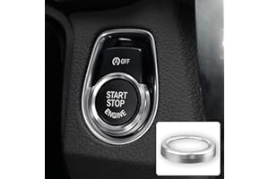 OYDDL Botón de Arranque del Motor para iniciar el Motor, botón de Arranque del Motor, Cubierta Compatible con 2 3 4 Series X1 F20 F22 F30 F31 F34 F32 F33 F36 F48 Accessories (Plata)