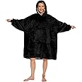 Gentlewarm Oversized Blanket Hoodie, Wearable Hooded Blanket, Soft Sherpa Fleece Snuggle Blanket Hoodie Adult, Warm Throw Blanket Sweatshirt Robe for Women Men Teens