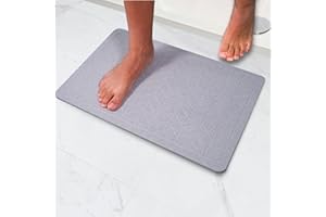 Pure 4Home Alfombra Diatomita Baño 60x40 – Secado Rápido, Antideslizante y Antibacteriana – Alfombrilla Piedra Diatomita Super Absorbente – Alfombrilla Diatomita - Stone Bath Mat (Flechas)