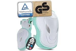 99FLIPS Protecciones Patines Niña e Niño Set [6 Piezas] para Patines en Línea y Monopatín - Coderas, Muñequeras y Rodilleras Patines Protectores para Niña Skate