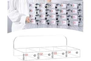 Ddasam Handy-Schrank, Handy-Aufbewahrungsspind, 6/12/15/20/30/40/50/60 Fächer aus Acrylmaterial mit Türschlössern und Schlüsseln, Wandmontierter Schrank,für Büro, Schule, Klassenzimmer,4 Fächer