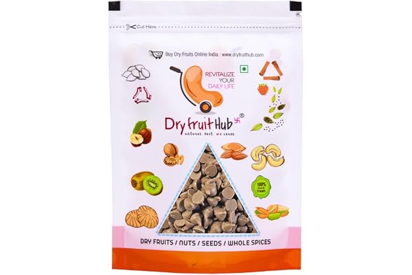 Dry Fruit Hub Milk Chocolate Chips 500gm, Milk Choco Chips,Choco Chips For Cookies,Milk Chocolate Chips Packet For Cake,Choco Chips For Cake Decoration (Milk Choco Chips 500gm)