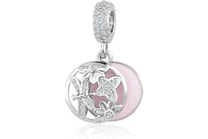 MiniJewelry Women Girls Plane Love Heart Rainbow Eiffel Tower Snowflake Owl Bird Beads Charms for Bracelets Pendant Necklaces Gift Box Car Pumpkin Carriage