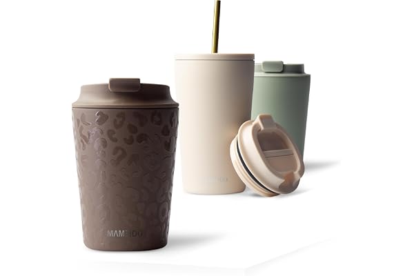 MAMEIDO Mug Isotherme 350 ml, Thermo Café étanche en acier inoxydable, Tasse Isotherme sans BPA, Mug Isotherme Cafe (Wild Allure)
