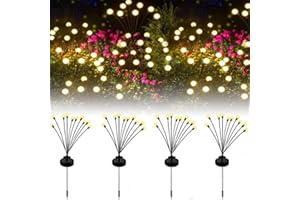 HAOYUNLAI Luci Solari del Giardino-Firefly Lights, 4 Pezzi 10 LED Lampade Solari Lucciole, IP65 Impermeabile, Luci Oscillanti Solari per la Decorazione del Cortile, del Patio e del Camminamento