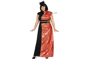 Atosa disfraz china mujer adulto vestido rojo XXL