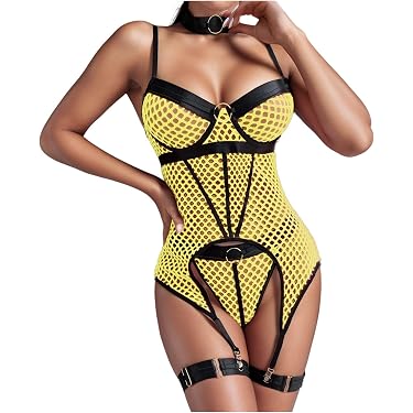 2023 New Year Dessous Set Für Frauen – Spitze Einteiler Mit Schnürung, Polyester, Für Besondere Anlässe