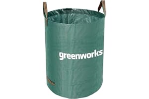 Sac à déchets de jardin Greenworks 120 L (sac à déchets pliable pour les déchets de jardin, les feuilles et la tonte de gazon, capacité 120 litres)