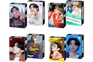 ZHENGGE 4 Pack/120 Pcs BTS V Lomo Card KPOP Bangtan Boys Photocards Greeting Card with Postcards Box