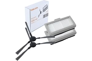 BAKUUM Pack de Accesorios para Cecotec Conga 999 Origin y 999 Map. Contenido del Kit: 2 Filtros, 2 Carcasas de Silicona, 2 cepillos Laterales Escobillas