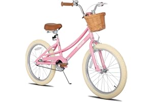 JOYSTAR 12/14/16/18/20 Pulgadas Bicicleta para niñas de 2 a 9 años, Bicicleta para niñas 12/14/16/18 Pulgadas con Cesta y estabilizadores, 20 Pulgadas con Caballete