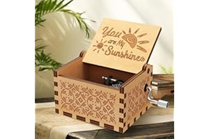 FFTANXS You are My Sunshine Music Box,Gifts for Girlfriend on Her Birthday Wooden Music Box,Gifts for Mam Hand Crank Music Box,You are My Sunshine Gifts for Love Gifts for Her,Mother Gifts,Gift for Wife