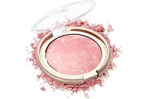 LESTPOLA Poudre de fard à joues rose et argentée - Poudre de blush multi-usage - Poudre fine, imperméable, résistante à la transpiration, hautement pigmentée, longue durée - Pour différents types de peau - 1 x