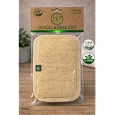 HB Organik Doğal &Uuml;r&uuml;nler Kabak Lifi V&uuml;cut Kesesi, B&uuml;y&uuml;k Kare İpli, Peeling Etkili