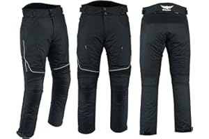 Sterling Sports®Men Textile Waterproof Motorbike Motorcycle Thermal Armoured Trousers Cargo Pant Black Cameo Grey Green