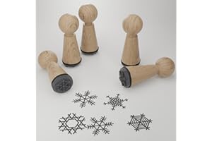 13GRAMM Set di timbri con fiocchi di neve, motivo incantevole, creatività invernale, idea regalo per fai da te, scrapbooking e decorazioni