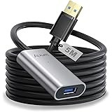 Alxum Actif Câble Rallonge USB 3.0 5M Mâle A vers Femelle A 5Gbps Compatible pour Oculus Rift, PS VR, Lecteur de Cartes, Clav