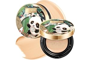 CATKIN Panda Land Cushion Foundation, Fond de Teint BB Creme, Anticernes, Anti-Terne et Anti-Rougeurs, Hydratation 24H, Sheer Finish, pour les Peaux Sensibles, avec Recharge, 15g*2