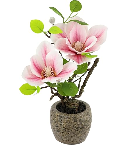 Arbre artificiel d'intérieur en pots, plante de sol d'intérieur, faux arbre de magnolia avec bourgeons pour la maison ou le bureau extérieur décoration de jardin arbre artificiel (taille : 125 cm