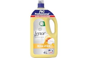 P&G PROFESSIONAL Lenor Professional - Adoucissant Brise d'Eté - 200 Lavages (4 L) - Prolonge la Durée de Vie du Linge, Plus de Fraicheur et de Confort