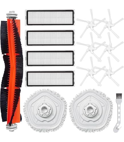 Kit Ricambi Per Aspirapolvere Robot Xiaomi E DreameBot W10/W10 Pro – Spazzola Rullo, Laterale, Filtro E 2 Panni, Manutenzione Facile