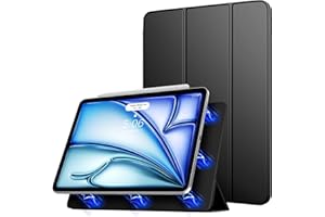 TiMOVO Magnetic Case for iPad Air 11 Inch (M3/M2-2025/2024), iPad Air 5th/4th Generation Case (2022/2020) 10.9 Inch, Smart Folio Magnetic Trifold Stand Cover, Auto Wake/Sleep - Black