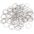 Sourcingmap 100pcs 11mm Outer Diameter Chandelier Connector Steel O- Silver Tone