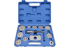 DASBSTE Bremskolbenrücksteller Set, Bremskolben Rückstellwerkzeug, Rechtsdrehender Kolbenrücksteller zum Austausch von Bremsbelägen (12-TLG)