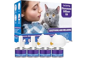 Banydoll Difusor de Feromonas para Gatos - Enchufe Calmante para Relajación, Kit con 2 Difusores + 4 Recargas de 48ml - 4 Meses de Confort