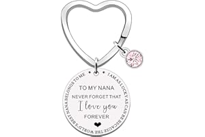 FMCC Nana Gifts Mothers Day Gifts for Nana Birthday Christmas Keyring from Grandchildren Never Forget That I Love You Forever
