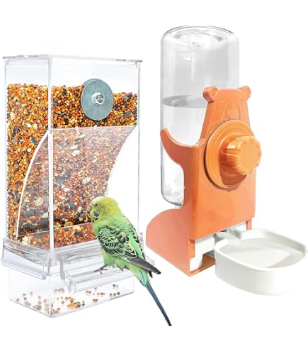 Vogelfutterstation & Wasserspender – Automatisch, Transparent Für Papageien & Sittiche