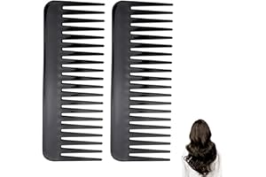 CROMPI Peigne Cheveux Dent Large Pour Démêlant Cheveux Bouclés, Lisses, Frisés, Afro, Barbe Antistatique, Résistant À La Chaleur Apte À Coiffure Professionnel, Brosse